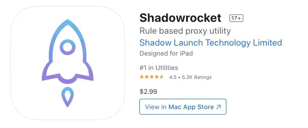 2025 好用的付费机场推荐 - 推荐VPN - 推荐VPN Shadowrocket应用图标